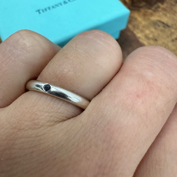 Tiffany & Co. 925 Peretti Sterling Solver
Sapphire Stacking Band Ring - Picture 3 of 5